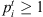 $ {p}_i^t\ge 1$