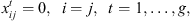 $$ {x}_{{ij}}^t=0,\hspace{0.5em}i=j,\hspace{0.5em}t=1,\dots,g, $$