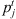 $ {p}_j^t$