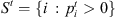 $ {S}^t=\{i\enspace:\enspace {p}_i^t>0\}$