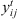 $ {y}_{{ij}}^t$